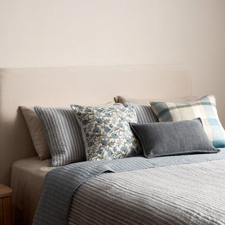 Georgia Blue/Green Reversible Linen Cushion