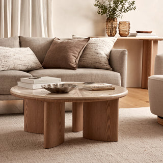 Carlyle Brown Marble Coffee Table 90X37CM