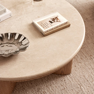 Carlyle Brown Marble Coffee Table 90X37CM