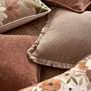 Margot Truffle Fringe Cushion 50cm x 50cm
