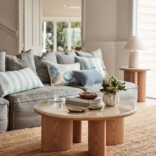 Carlyle Brown Marble Coffee Table 90X37CM