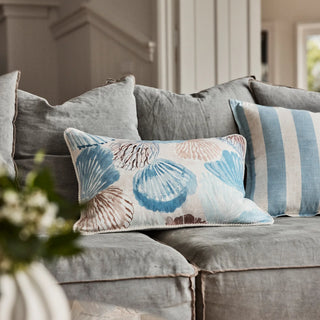 Rockpool Blue Cushion Linen Blend 40x60cm