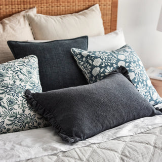 Willa Navy Frill Cushion 40x60cm