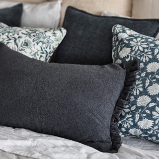 Willa Navy Frill Cushion 40x60cm