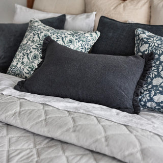 Willa Navy Frill Cushion 40x60cm