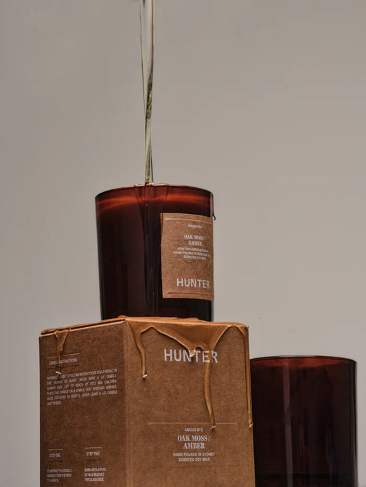 Hunter Candles Scented Candle  Angus / Oak Moss + Amber