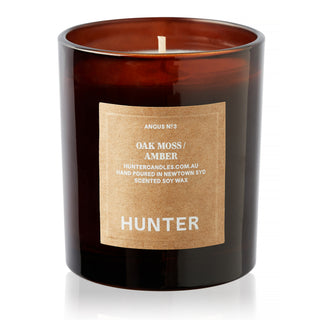 Hunter Candles Scented Candle  Angus / Oak Moss + Amber