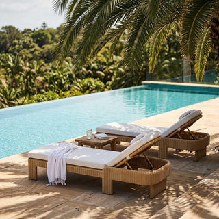 Cassius Outdoor Sunlounge Bed Natural
