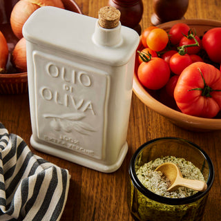 Olio Ceramic Oil Bottle 12x6x22cm Ivory