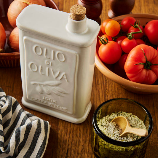 Olio Ceramic Oil Bottle 12x6x22cm Ivory