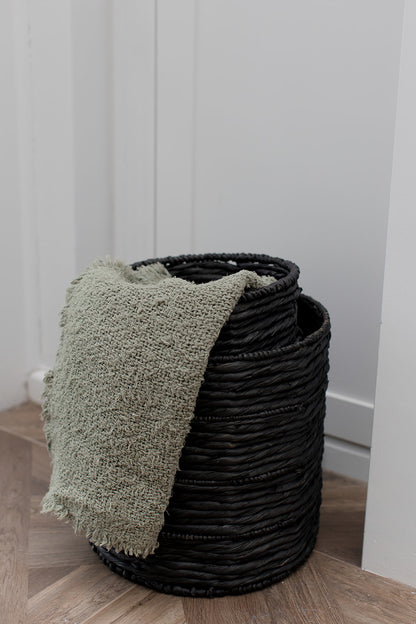 Aramita S/2 Hyacinth Basket Set - Black