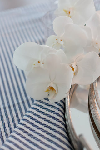 Maison Navy French Cotton Tablecloth 150cmx150cm