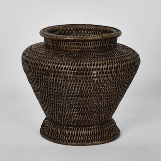Paume Rattan Flower Urn Small Antique Brown ETA 20/01/2026