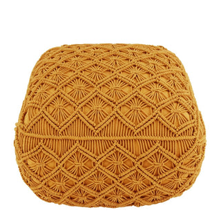 J.Elliot Petra Mustard Ottoman 60cm x 60cm x 35cm