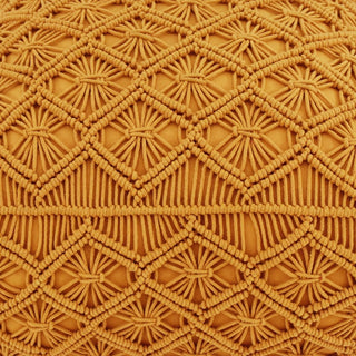 J.Elliot Petra Mustard Ottoman 60cm x 60cm x 35cm