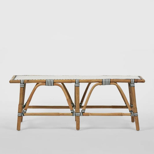 Portsea Hamptons Bench Navy Outdoor Undercover