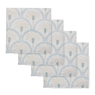 Set of 4 Inaya Palm Cotton Block Napkins 40x40cm
