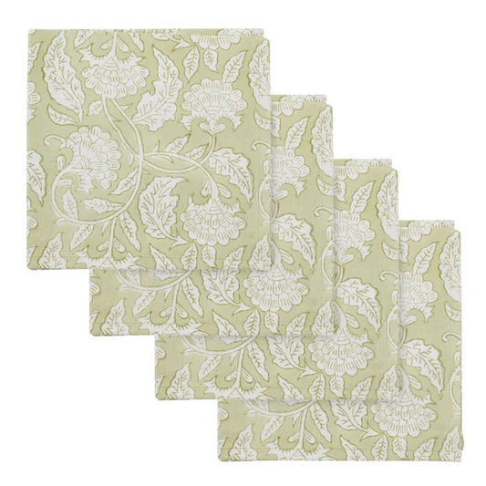 Set of 4 Lalita Cotton Block Napkins 40x40