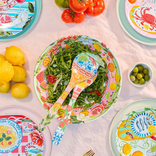 Melamine Salad Servers Italian Summer