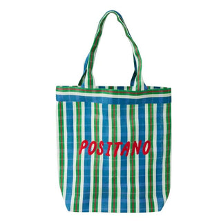 Positano Recycled Tote 38x10x40cm Blue