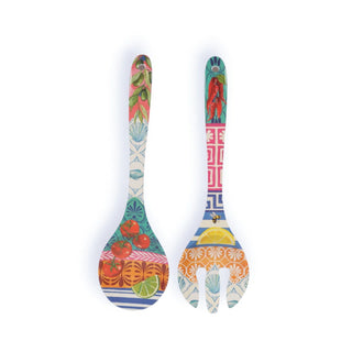 Melamine Salad Servers Mediterranean Summer