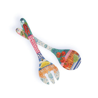 Melamine Salad Servers Mediterranean Summer
