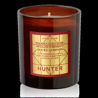 Hunter Candles Scented Candle The Strand / Wooden Elevator, Sticky Almonds, Spilled Whiskey