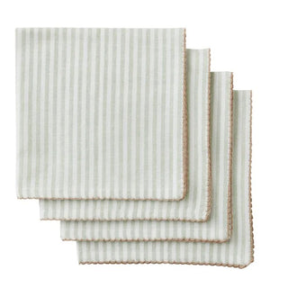 Set of 4 Natale Cotton Napkins 40cm Sage