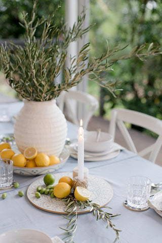 Soft Blue Cotton Tablecloth 150x150
