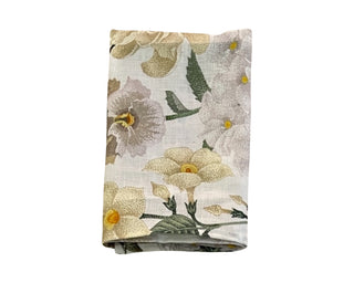 Set Of 4 100% Linen Napkins Fleur