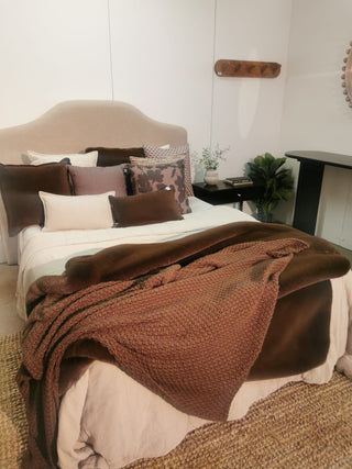 Arctic Luxe Faux Chocolate Throw 130x150cm