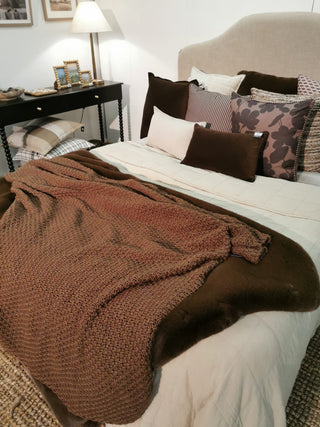 Arctic Luxe Faux Chocolate Throw 130x150cm