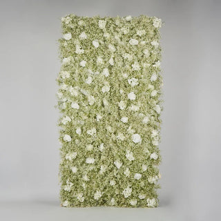 Artificial Flora White Rose Hydrangea & Gyp Floral Wall