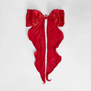 Large Christmas Silk Scarlet Red Bow