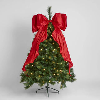 Large Christmas Silk Scarlet Red Bow