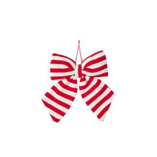 Red/White Candy Cane Christmas Hanging Bow Ornamnent