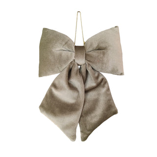 Christmas Velvet Sage Bow Tie Ornament Decoration Small 24x18cm