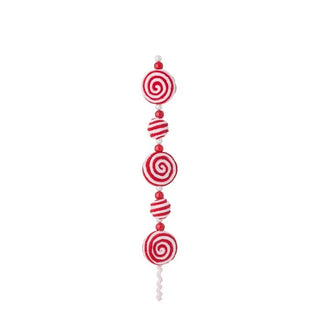 Christmas Lollypop Garland Foam 6x44cm Red/Prink