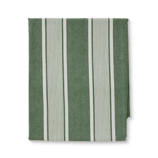 Avery Spruce Green Stripe Cotton Tablecloth 150x230cm