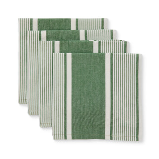 Set of 4 Avery Spruce Green Stripe Napkins