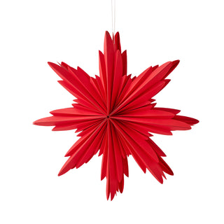 Natalia Paper Red Christmas Star Decoration Large 40cm
