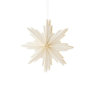 Natalia Paper Cream Christmas Star Decoration Large 40cm