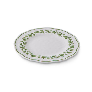 Cecile White/Green Melamine Small Plate 23cm