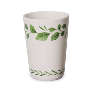 Cecile White/Green Melamine Tumbler