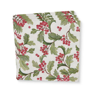 Evergreen Holly & Berrry Christmas Paper Napkins 20pack