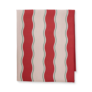 Kit Wavy Dark Red Pink Green Alfresco Tablecloth 140x250cm