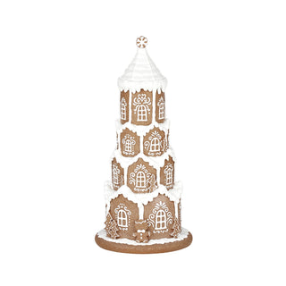 Brown Tall Gingerbread House Display 37cm