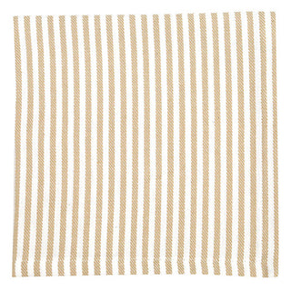 Set of 4 Beige French Maison stripe cotton napkins