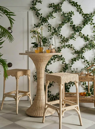 Belle Bar Stool Natural Outdoor Undercover