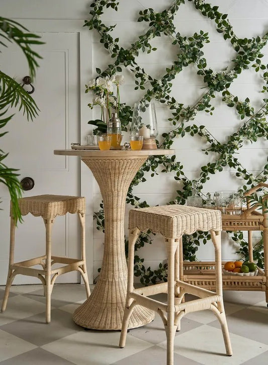 Belle Bar Stool Natural Outdoor Undercover